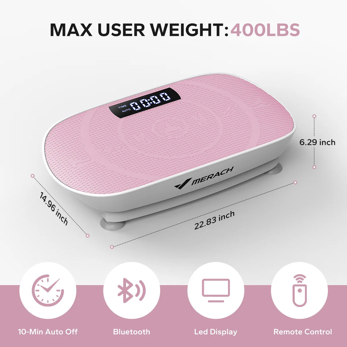 Vibrating Muscle Toner, Toning Machine, 400Lbs Capacity, Home Workout Equipment Vibration Plate Exercise Machine