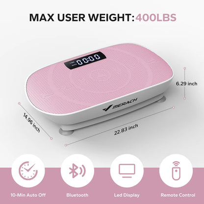 Vibrating Muscle Toner, Toning Machine, 400Lbs Capacity, Home Workout Equipment Vibration Plate Exercise Machine