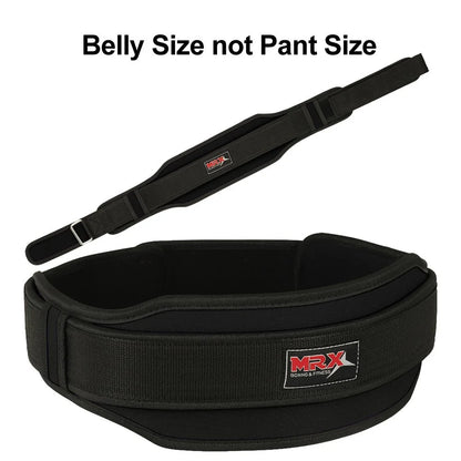 Weight Lifting Belt with Double Back Support Gym Training Black XL